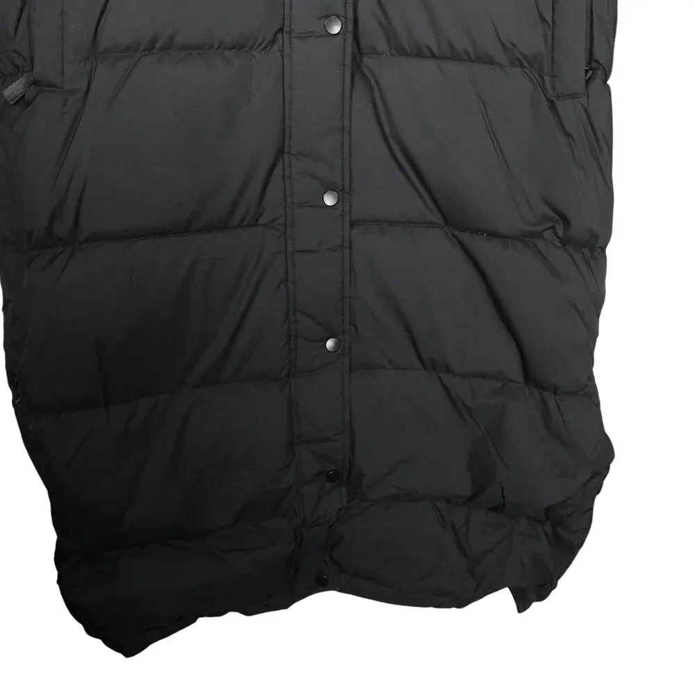 Damaged Quince Women's XL Responsible Down Long Puffer Jacket Hooded Black $200